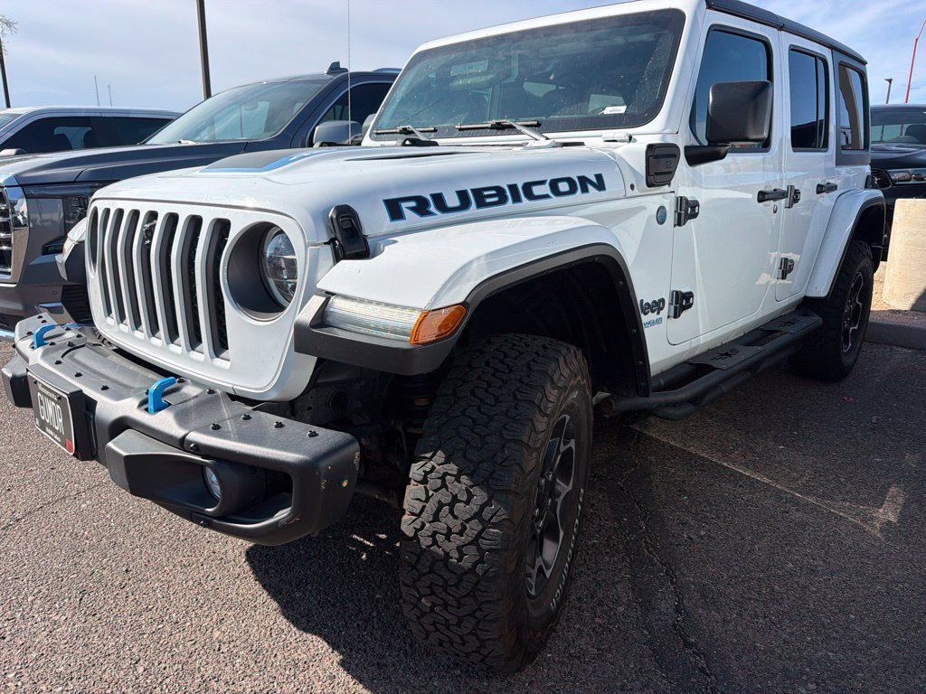 Used 2021 Jeep Wrangler Unlimited Rubicon 4xe w/ Steel Bumper Group AWD/4WD image 1