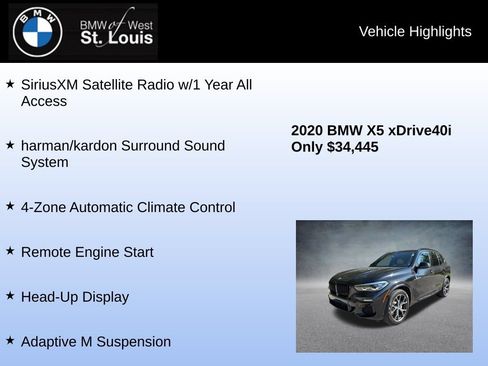 Used 2020 BMW X5 xDrive40i w/ M Sport Package AWD/4WD image 16