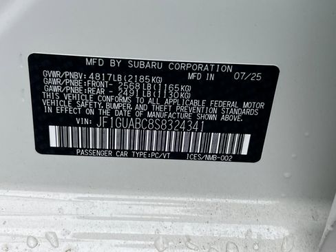 New 2025 Subaru Impreza 2.0i w/ Popular Package #1A image 26