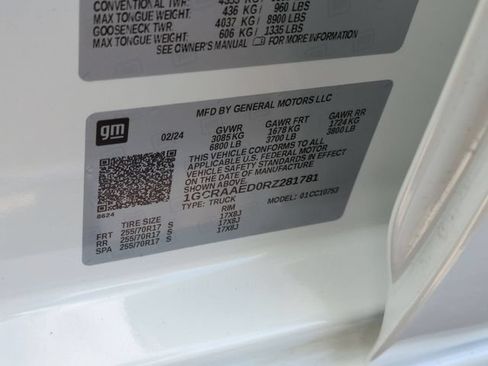 Used 2024 Chevrolet Silverado 1500 W/T w/ Trailering Package RWD image 35