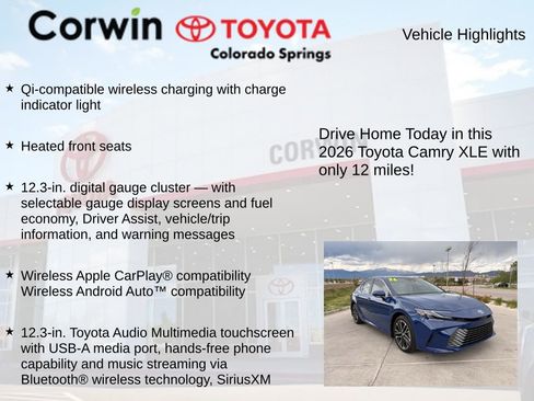 Used 2026 Toyota Camry XLE FWD image 8