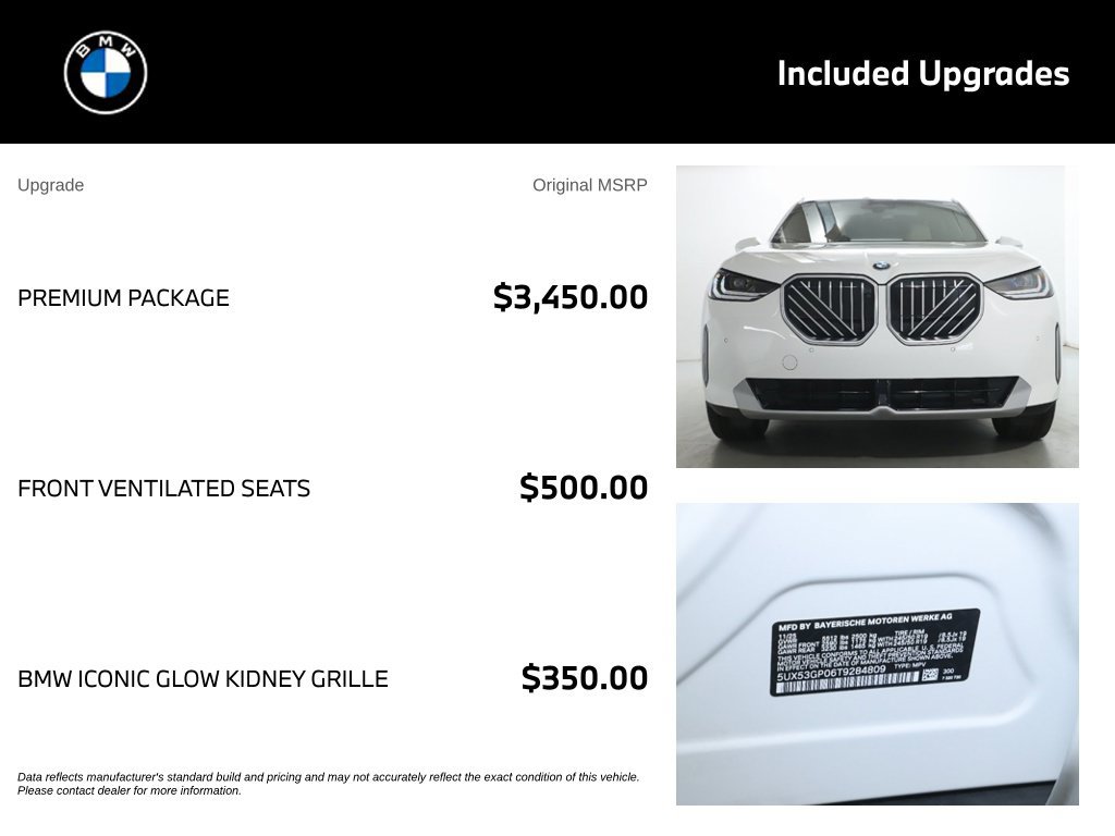Used 2026 BMW X3 xDrive30i w/ Premium Package AWD/4WD image 4