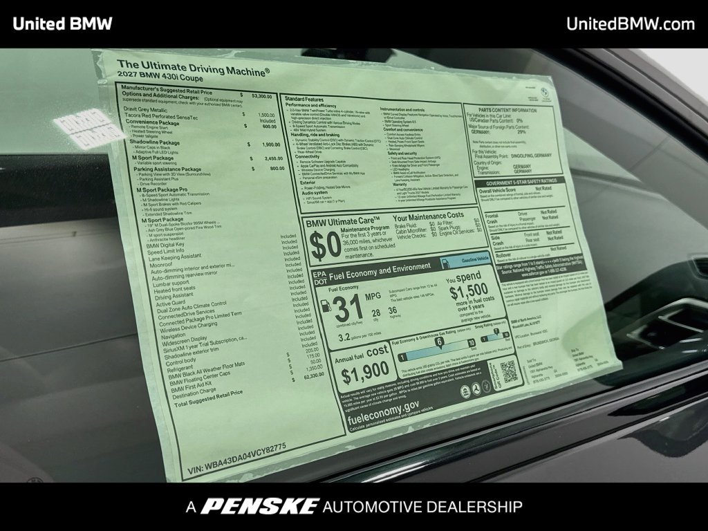 New 2027 BMW 430i Coupe w/ M Sport Package RWD image 22