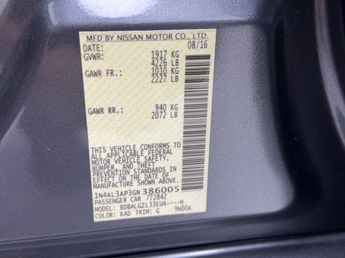 Used 2016 Nissan Altima 2.5 S w/ Power Driver Seat Package FWD image 50