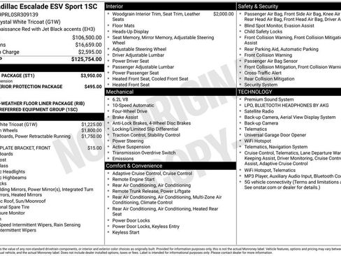 Used 2025 Cadillac Escalade ESV Sport w/ Touring Package AWD/4WD image 46