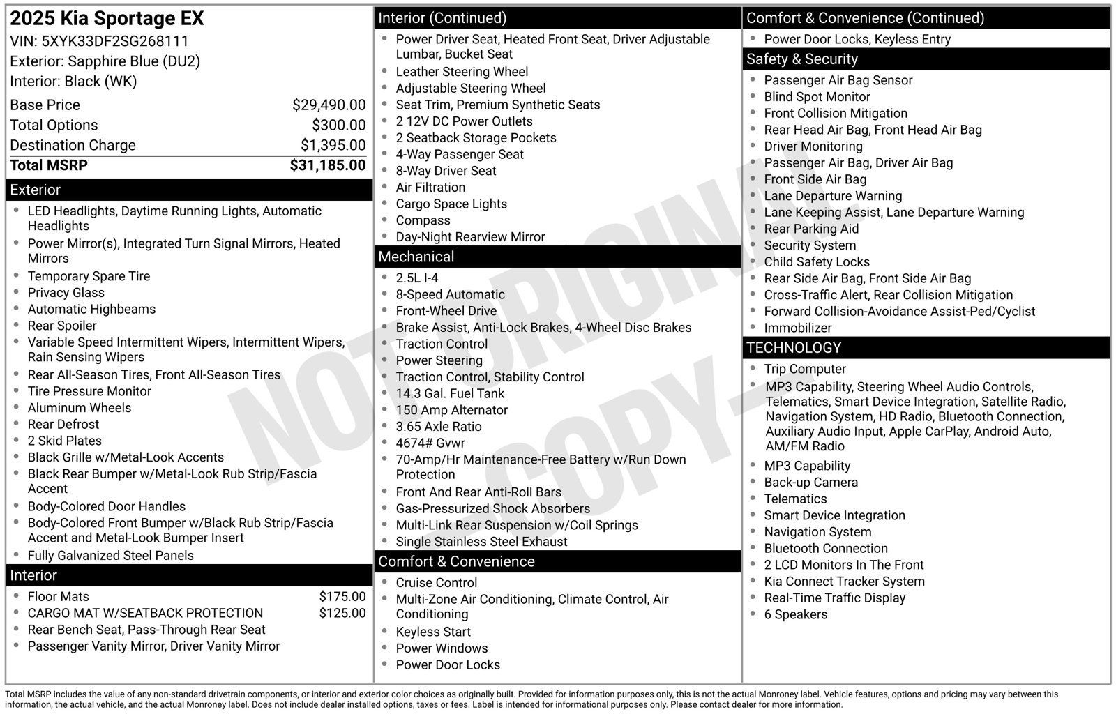 Used 2025 Kia Sportage EX FWD image 16