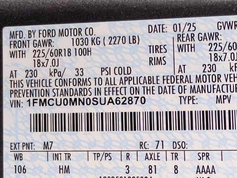 Certified 2025 Ford Escape ST-Line FWD image 28