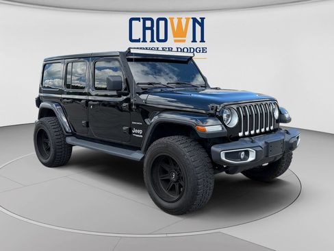 Used 2021 Jeep Wrangler Unlimited Sahara w/ LED Lighting Group AWD/4WD image 1