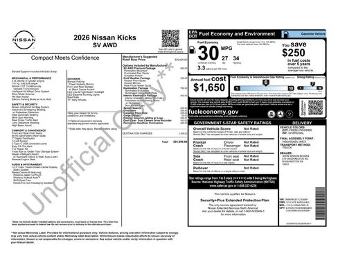Certified 2026 Nissan Kicks SV w/ SV Premium Package AWD/4WD image 6