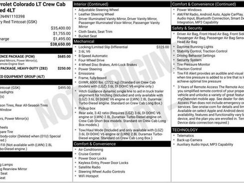 Used 2022 Chevrolet Colorado LT w/ LT Convenience Package AWD/4WD image 2