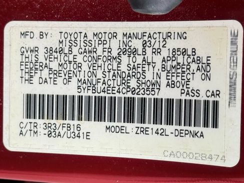 Used 2012 Toyota Corolla LE w/ Premium Pkg FWD image 30