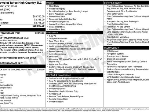 New 2026 Chevrolet Tahoe High Country w/ Sun And Tow Package AWD/4WD image 32