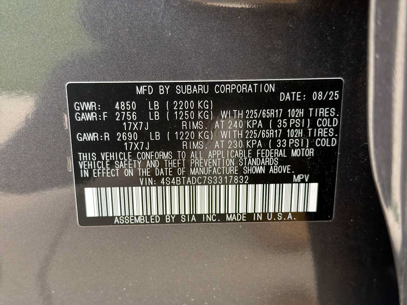 Certified 2025 Subaru Outback Premium AWD/4WD image 29