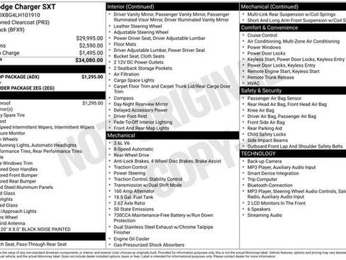 Used 2020 Dodge Charger SXT w/ Blacktop Package RWD image 2