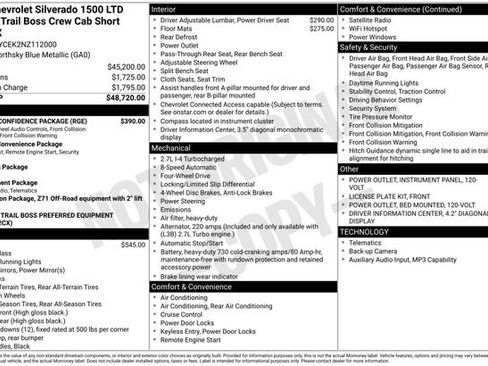 Used 2022 Chevrolet Silverado 1500 Custom Trail Boss w/ Safety Confidence Package image 1