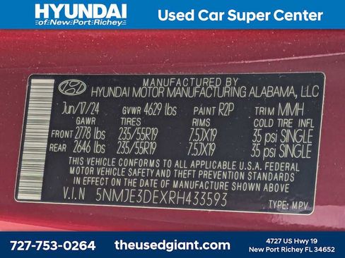 Certified 2024 Hyundai Tucson Limited FWD image 46