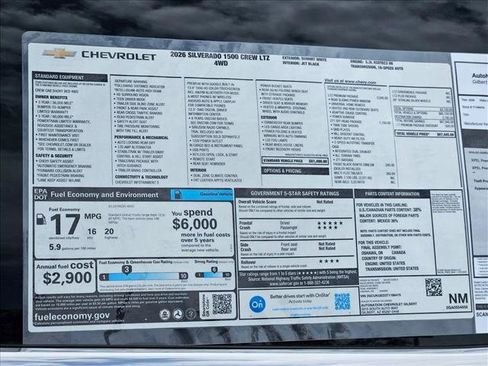 New 2026 Chevrolet Silverado 1500 LTZ w/ LTZ Premium Package AWD/4WD image 18