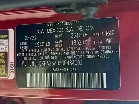 Used 2022 Kia Rio S w/ Option Group 015 image 40