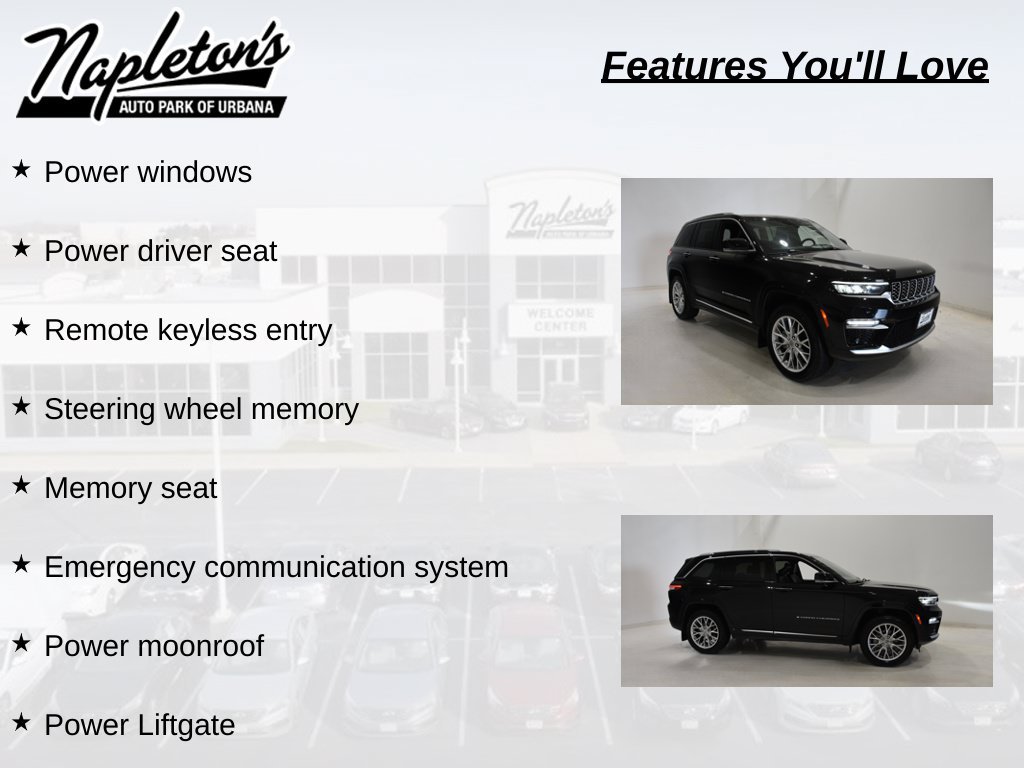 Used 2022 Jeep Grand Cherokee Summit w/ Adv Protech Group IV AWD/4WD image 15