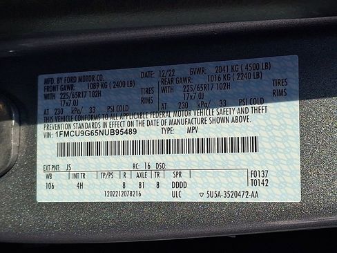 Certified 2022 Ford Escape SE w/ Convenience Package AWD/4WD image 28
