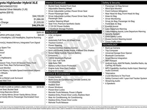 Used 2022 Toyota Highlander XLE AWD/4WD image 2