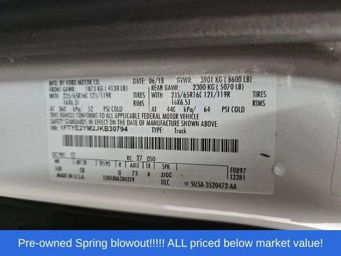 Used 2018 Ford Transit 150 148 Low Roof RWD image 14