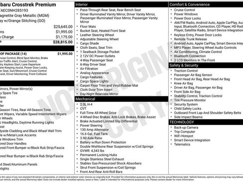 Used 2022 Subaru Crosstrek 2.0i Premium w/ Moonroof Package image 3