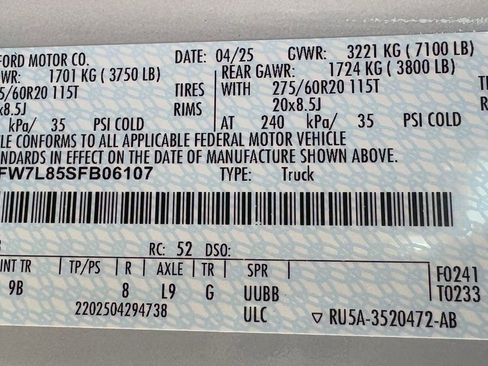 New 2025 Ford F150 Platinum w/ Equipment Group 702A High image 66