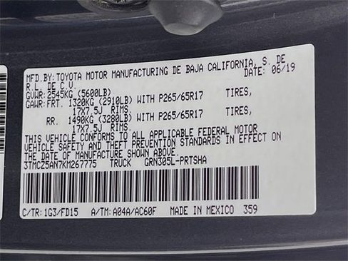 Used 2019 Toyota Tacoma TRD Sport w/ Technology Package image 31