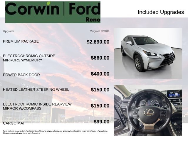 Used 2016 Lexus NX 200t AWD w/ Premium Package image 3