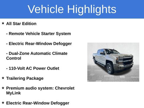 Used 2018 Chevrolet Silverado 1500 LT w/ All Star Edition AWD/4WD image 4