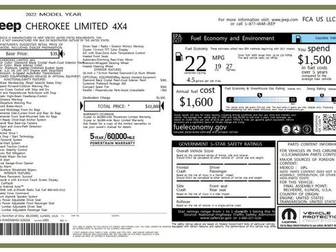 Used 2022 Jeep Cherokee Limited image 38