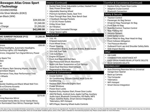 Used 2022 Volkswagen Atlas Cross Sport SE w/ Panoramic Sunroof Package image 38