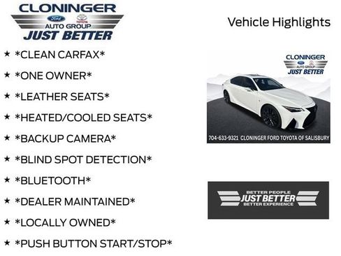 Used 2023 Lexus IS 350 F Sport w/ Memory Package RWD image 3