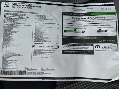 New 2026 RAM ProMaster 2500 w/ Convenience Group FWD image 20