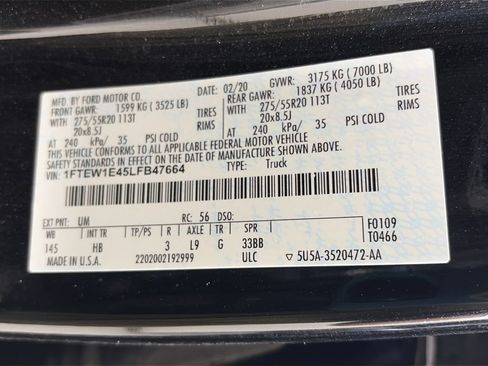 Used 2020 Ford F150 Lariat w/ Equipment Group 502A Luxury AWD/4WD image 9