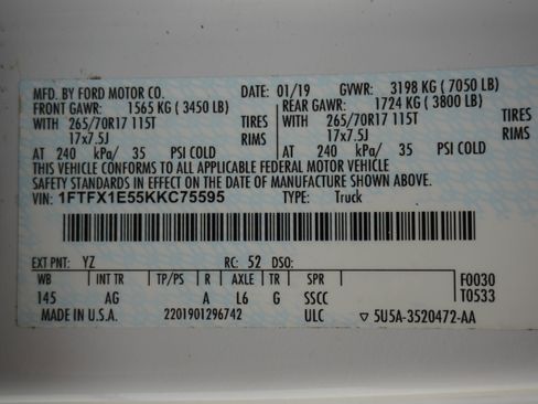 Used 2019 Ford F150 XL w/ Equipment Group 101A Mid AWD/4WD image 27