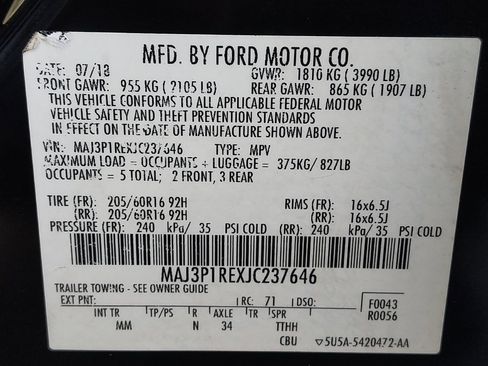 Used 2018 Ford EcoSport S FWD image 33