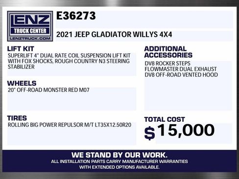 Used 2021 Jeep Gladiator Sport AWD/4WD image 2
