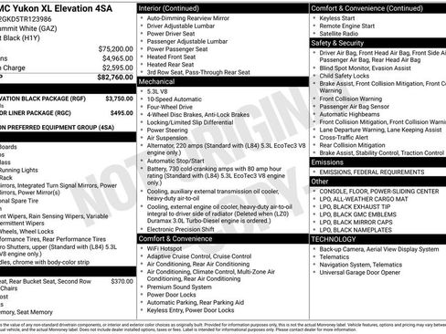 New 2026 GMC Yukon XL Elevation w/ LPO, Elevation Black Package image 48