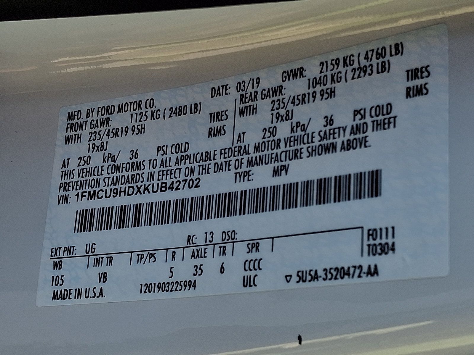 Used 2019 Ford Escape SEL AWD/4WD image 26