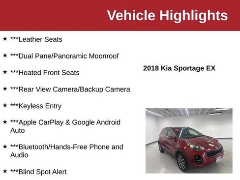 Used 2018 Kia Sportage EX w/ EX Premium Package AWD/4WD image 10