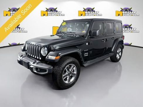 Used 2021 Jeep Wrangler Unlimited Sahara w/ Uconnect 4C Nav & Sound Group AWD/4WD image 1