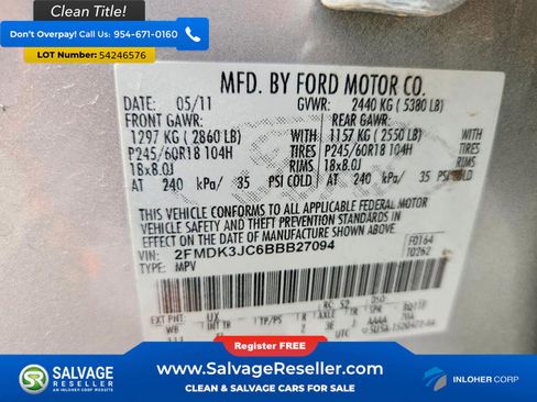 Used 2011 Ford Edge SEL w/ 201A Rapid Spec Order Code FWD image 16