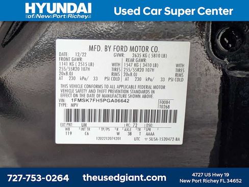 Used 2023 Ford Explorer Limited w/ Equipment Group 301A RWD image 43