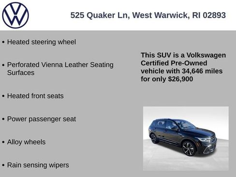 Certified 2022 Volkswagen Tiguan SEL R-Line image 19