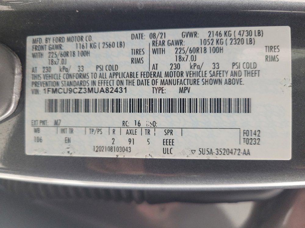 Used 2021 Ford Escape SEL w/ Technology Package AWD/4WD image 33