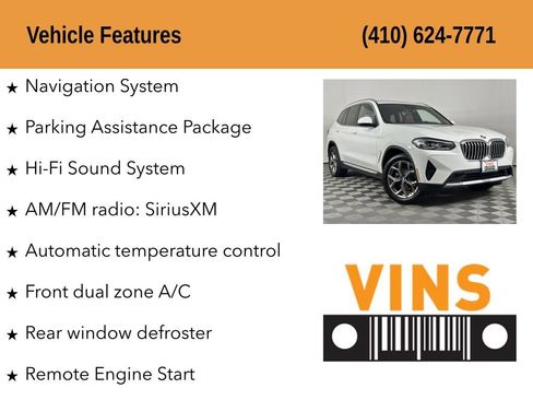 Used 2023 BMW X3 xDrive30i w/ Convenience Package w/ZPA AWD/4WD image 5
