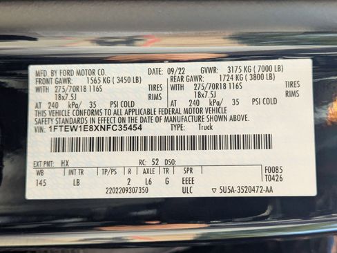 Used 2022 Ford F150 Tremor w/ Equipment Group 401A Mid image 32