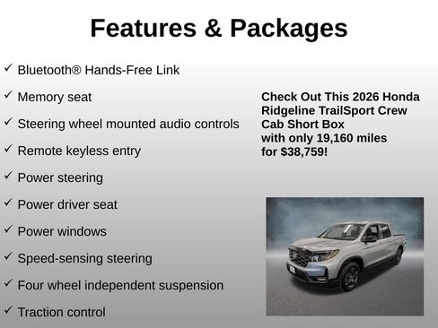 Used 2026 Honda Ridgeline TrailSport image 12